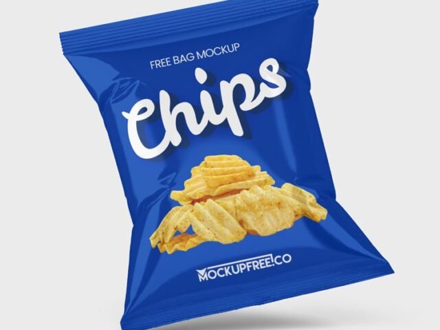Packet Chips Bag Mockup