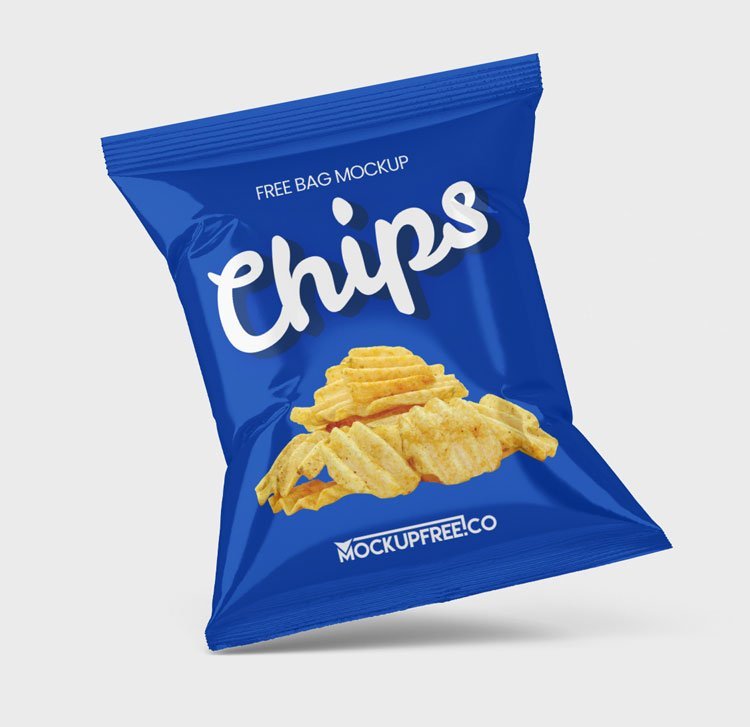 Packet Chips Bag Mockup