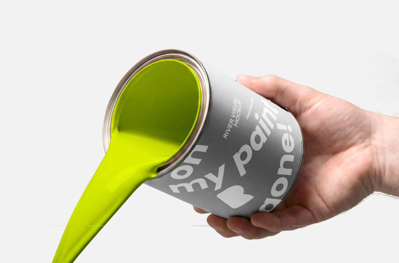 Paint Bucket Mockup PSD