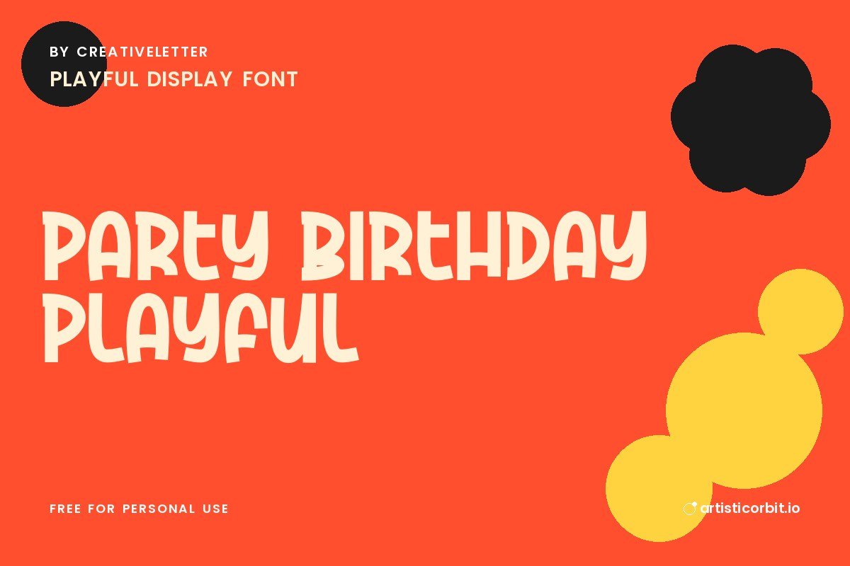 Party Birthday Playful font preview