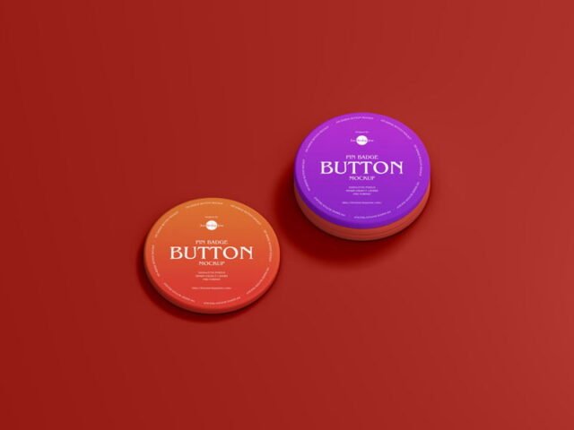 Pin Badge Button Mockup