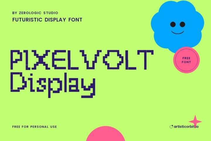 PIXELVOLT Display font preview