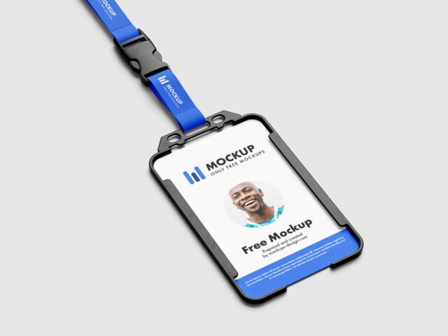 Plastic ID Holder Mockup