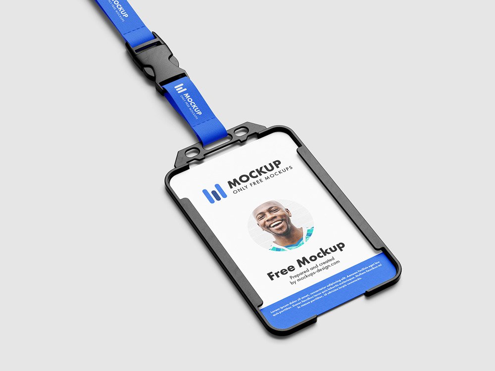 Plastic ID Holder Mockup