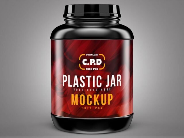 Plastic Jar Mockup
