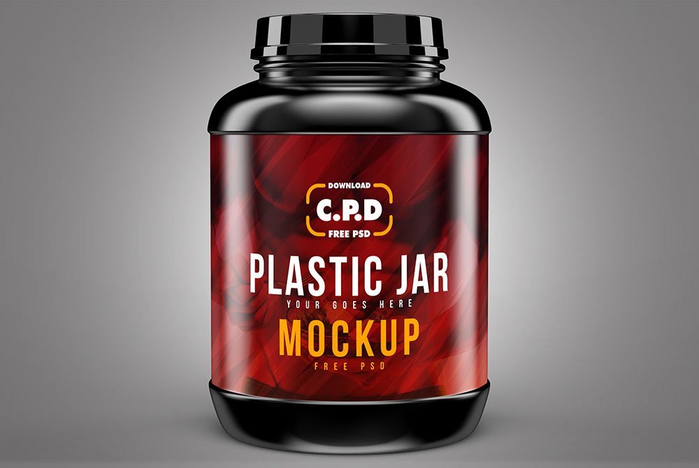 Plastic Jar Mockup