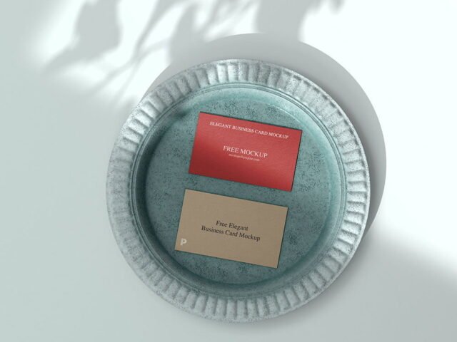 Plate Business Card Mockup