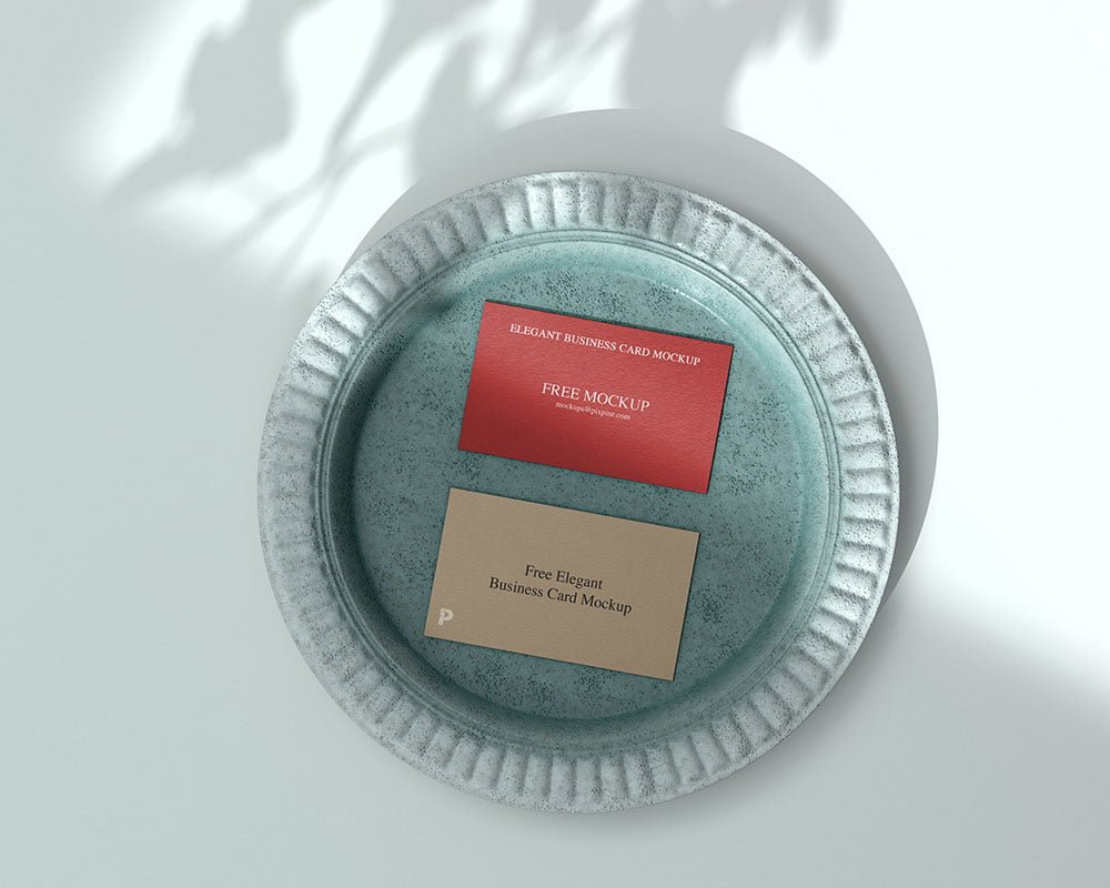 Plate Business Card Mockup