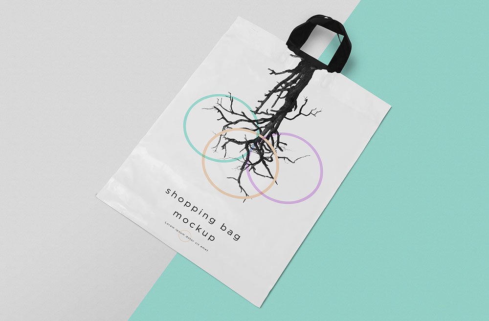 Polythene Shopping Bag Mockup
