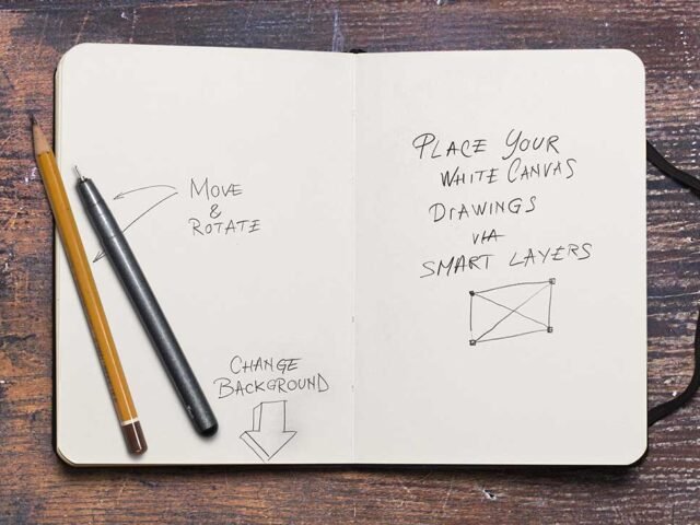 PSD Sketchbook Mockup
