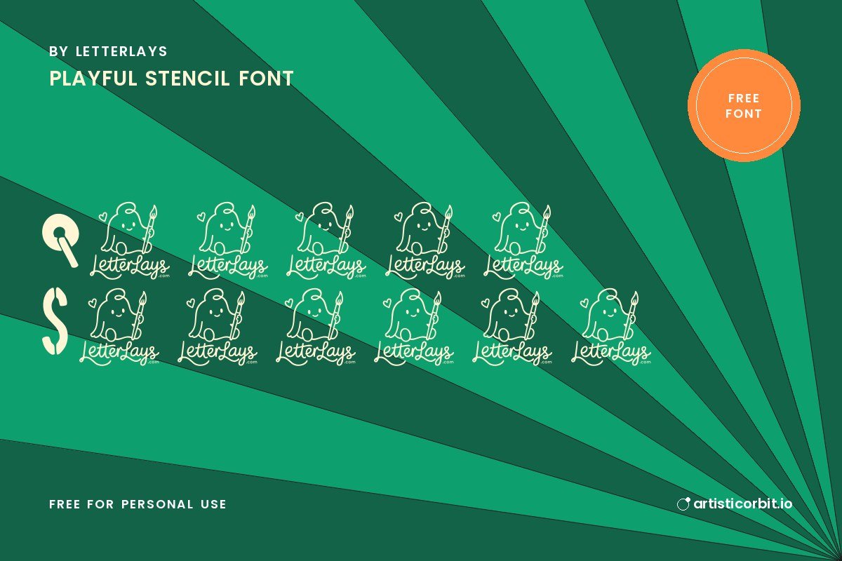 Quirky Stencil font preview