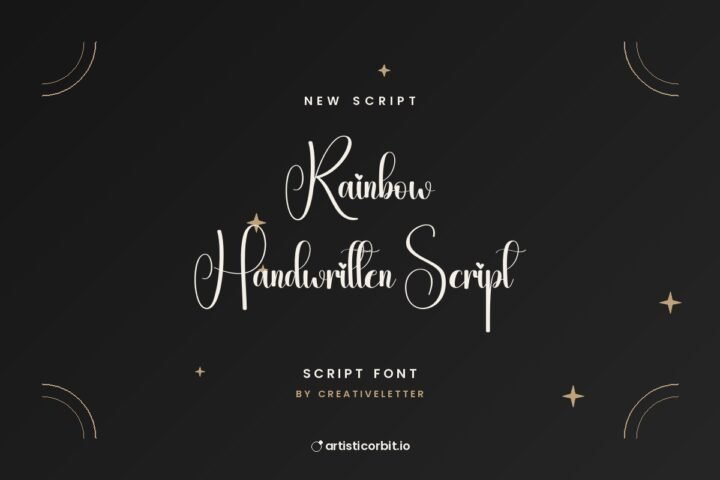 Rainbow Handwritten Script font preview