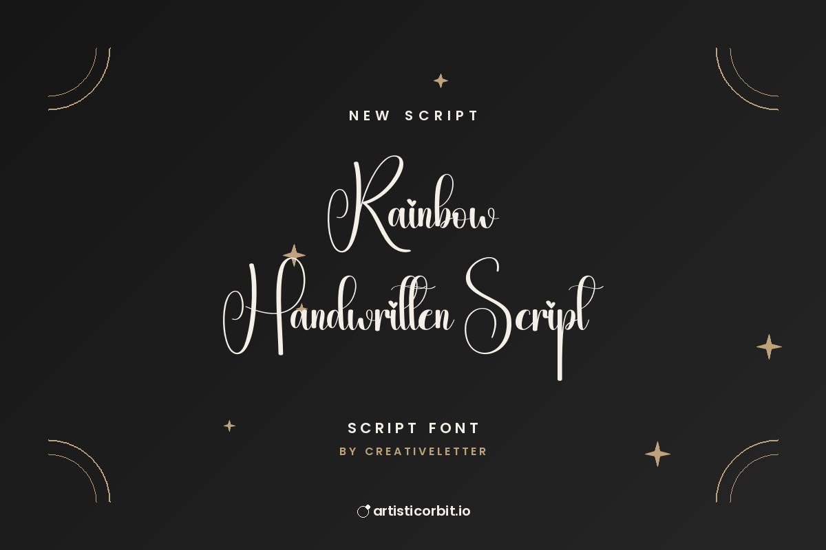 Rainbow Handwritten Script font preview