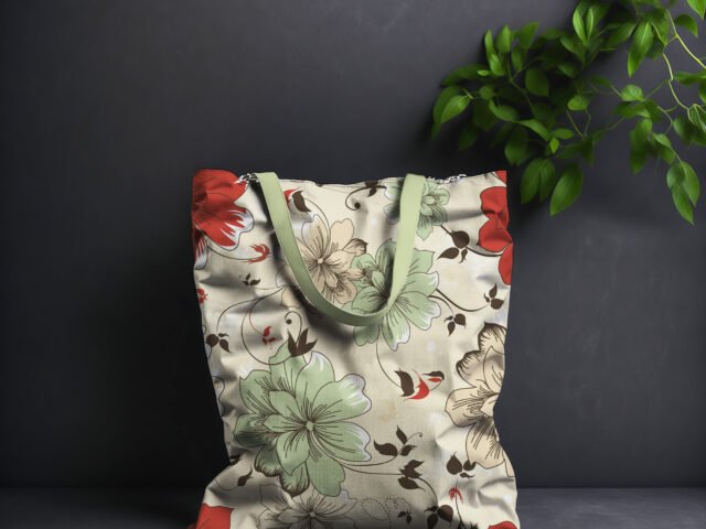 Realistic Canvas Tote Bag Mockup