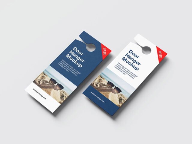 Rectangle Door Hanger Mockup