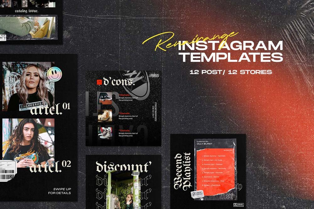 Renairange Instagram Templates