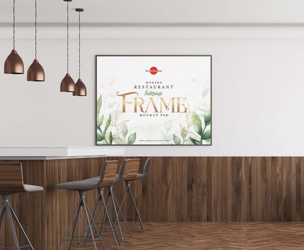 Restaurant Interior Frame Mockup