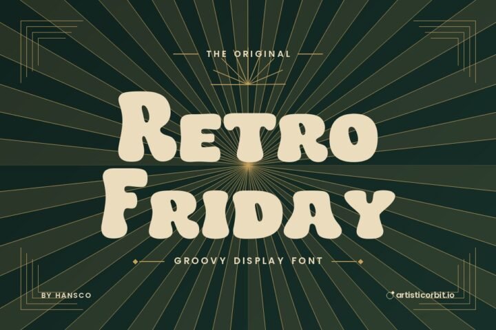 Retro Friday font preview