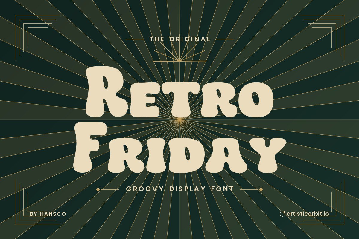 Retro Friday font preview