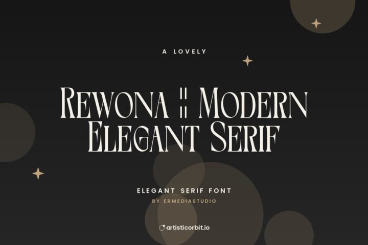Rewona || Modern Elegant Serif font preview