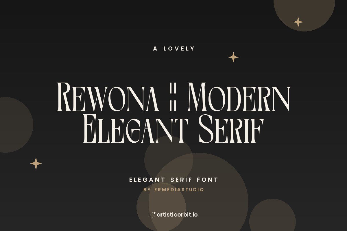 Rewona || Modern Elegant Serif font preview
