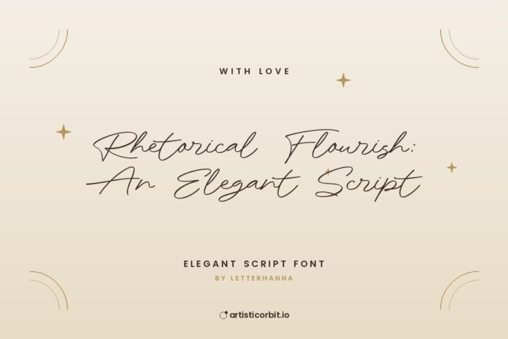 Rhetorical Flourish: An Elegant Script font preview