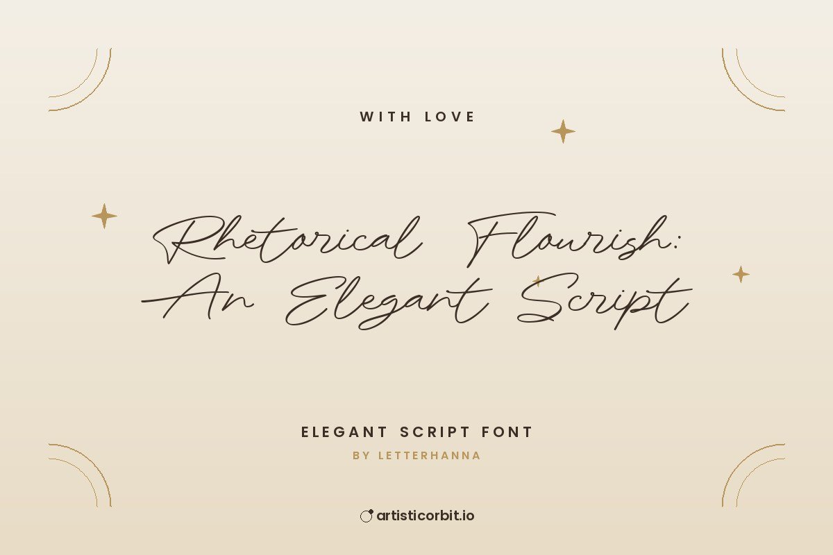Rhetorical Flourish: An Elegant Script font preview