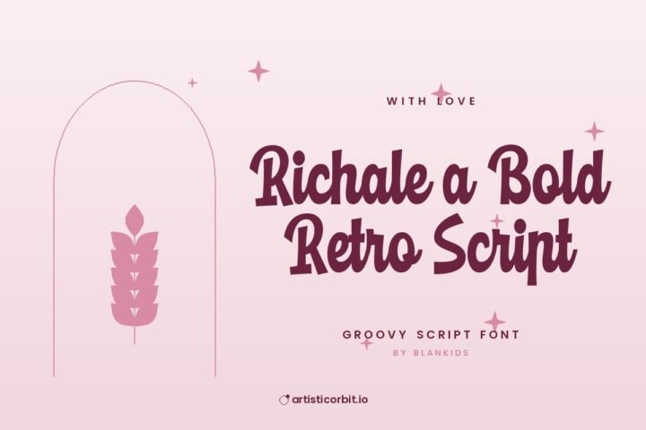Richale a Bold Retro Script font preview