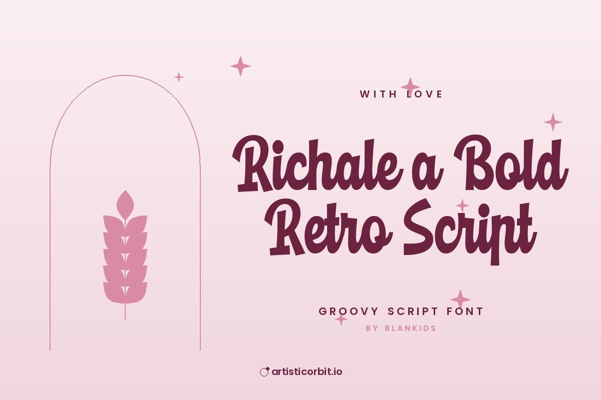 Richale a Bold Retro Script font preview