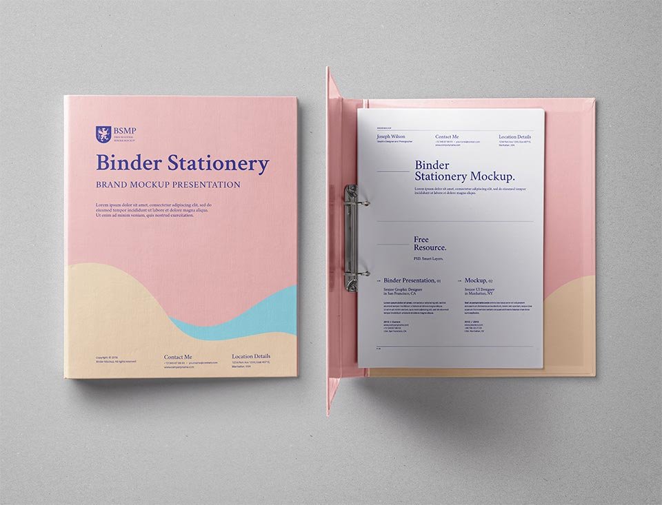 Ring Binder Folder Mockup