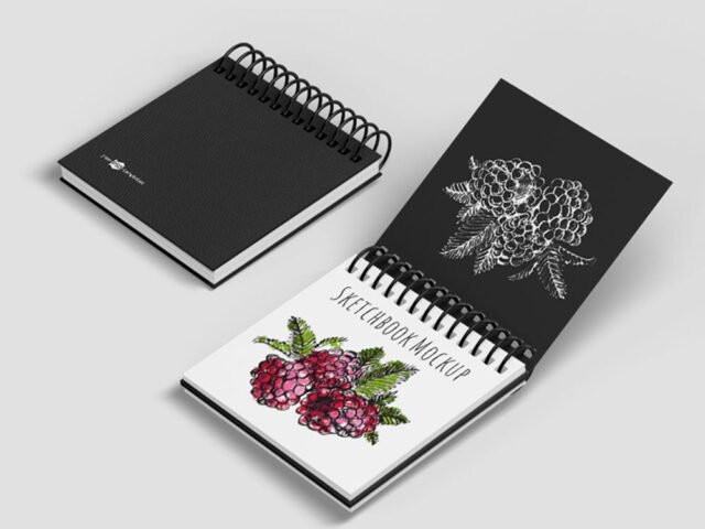 Ringed Sketchbook Mockup