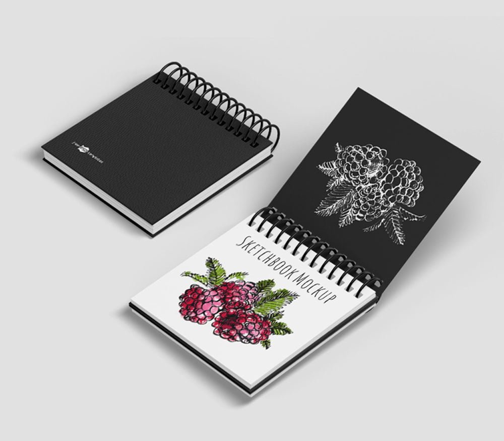 Ringed Sketchbook Mockup