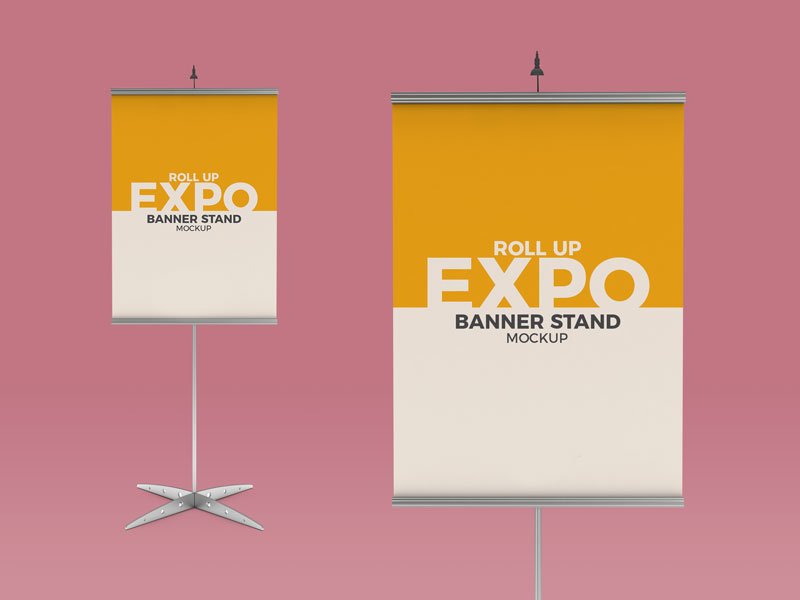 Roll Up Banner Stand Mockup