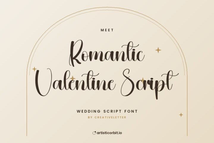 Romantic Valentine Script font preview