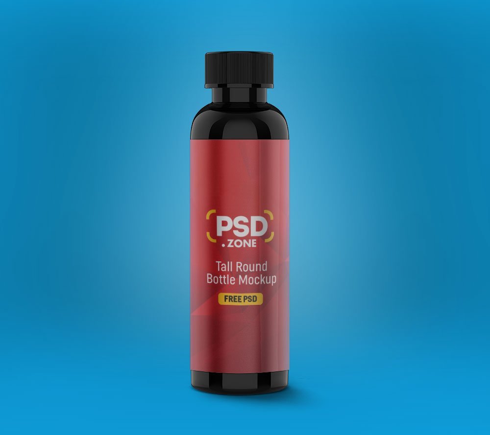 Round Bottle Mockup