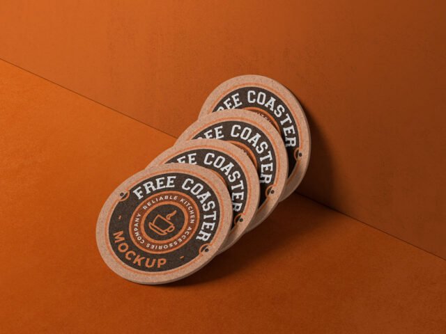 Round Coaster Mockups