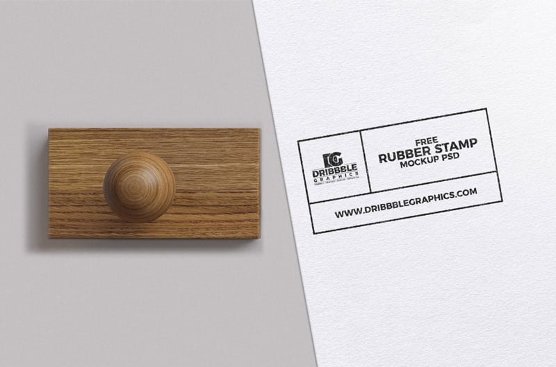 Rubber Stamp Mock-up PSD