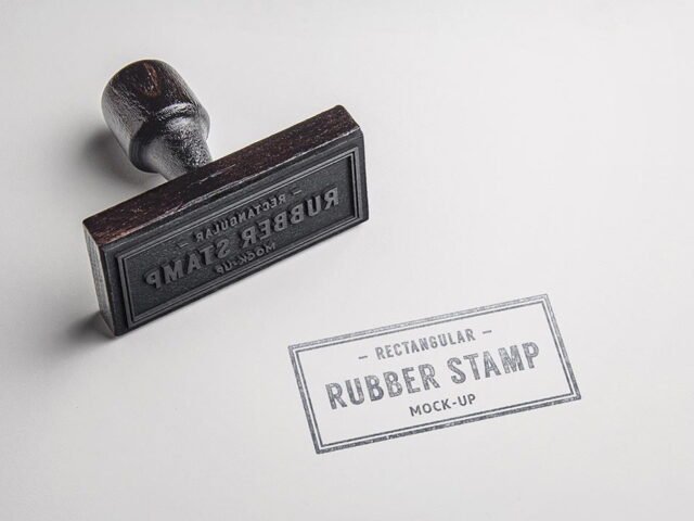 Rubber Stamp Mockup PSD