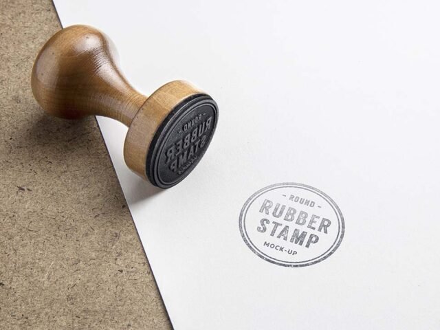 Rubber Stamp PSD Mockup