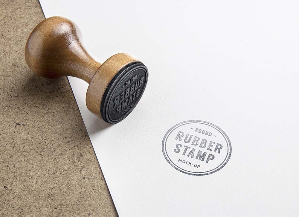 Rubber Stamp PSD Mockup
