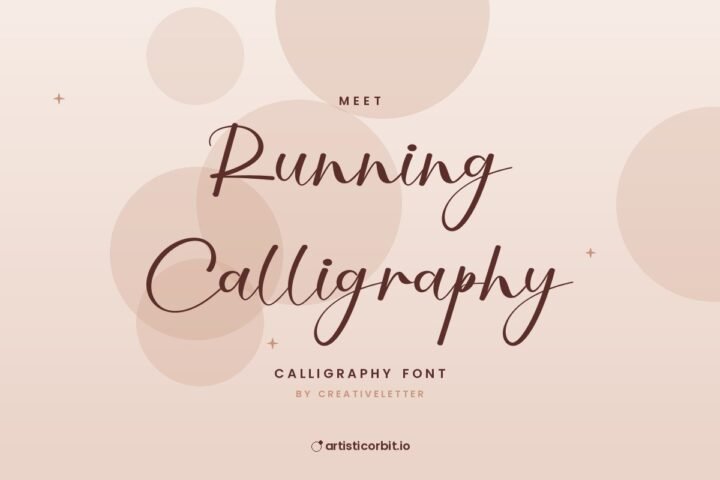 Running Calligraphy font preview