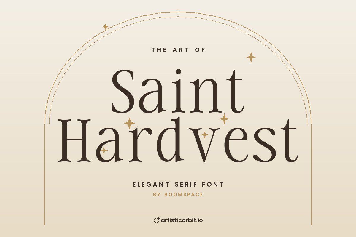 Saint Hardvest font preview