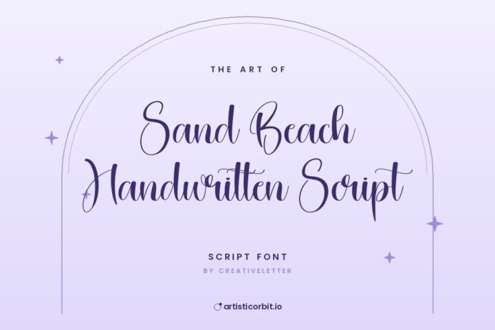 Sand Beach Handwritten Script font preview