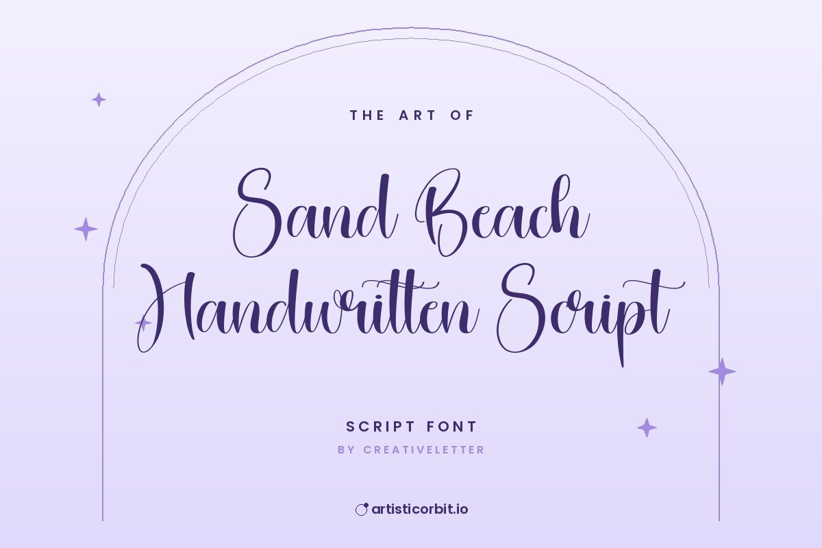 Sand Beach Handwritten Script font preview