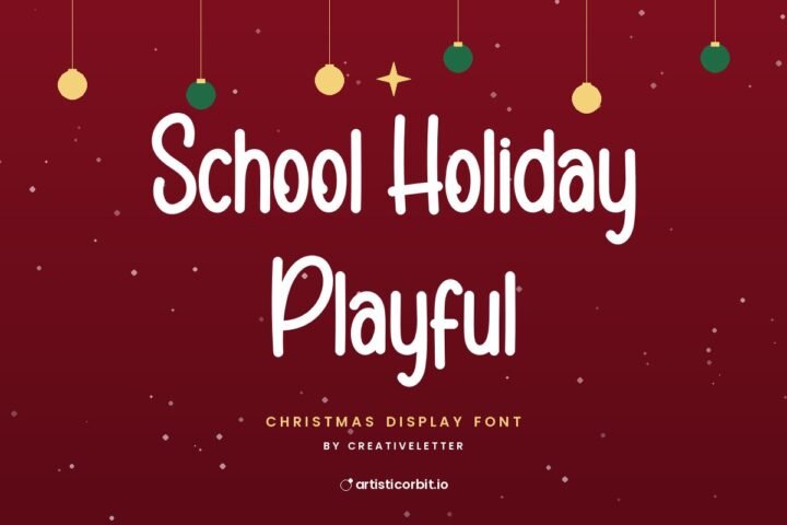 School Holiday Playful font preview