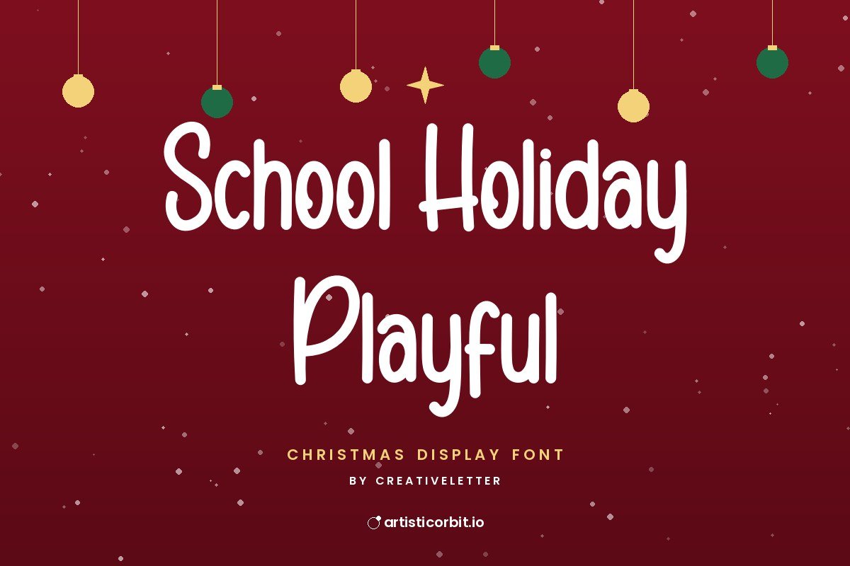 School Holiday Playful font preview