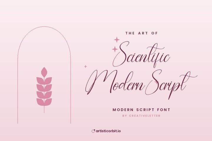 Scientific Modern Script font preview