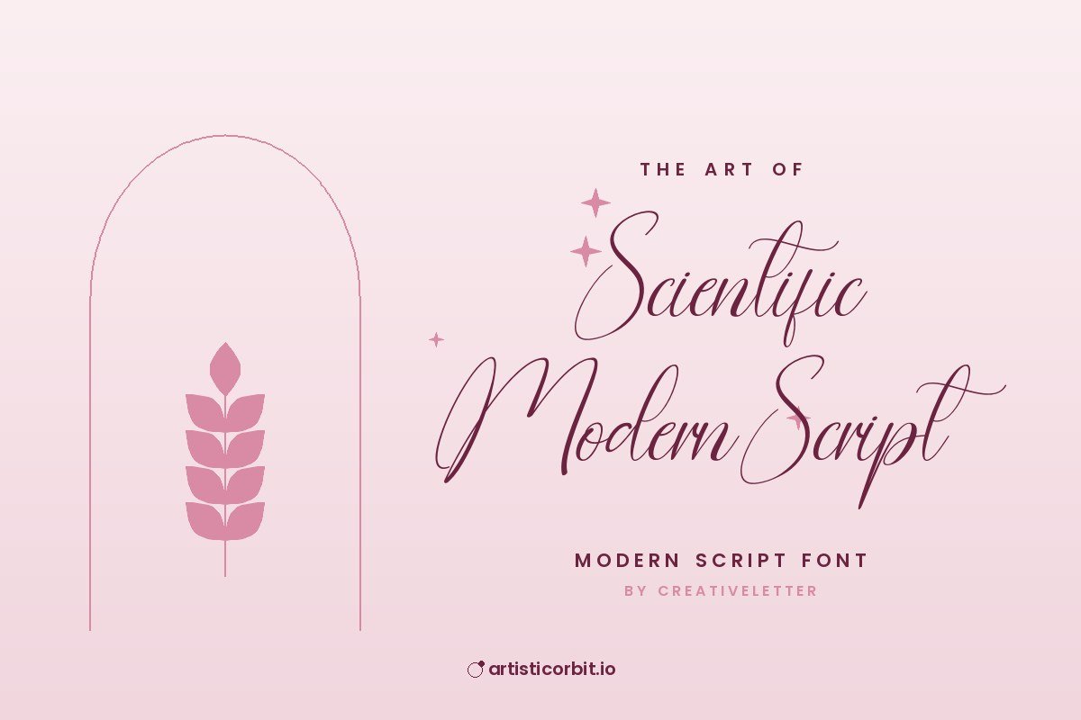 Scientific Modern Script font preview