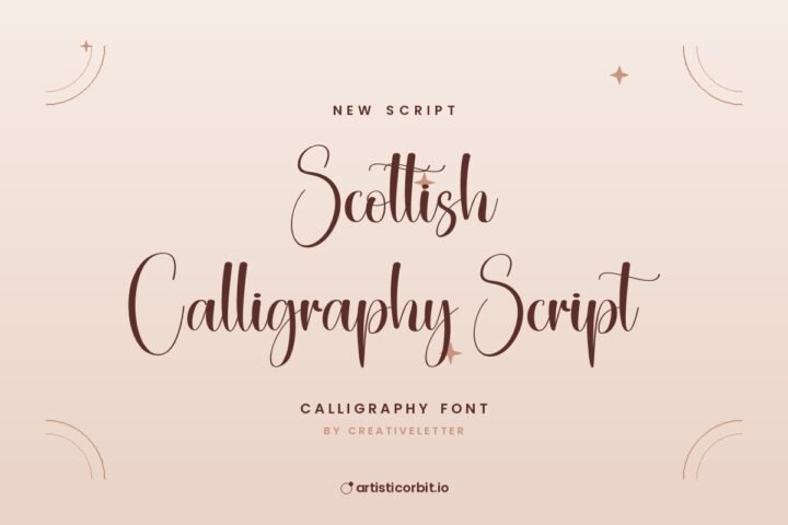 Scottish Calligraphy Script font preview