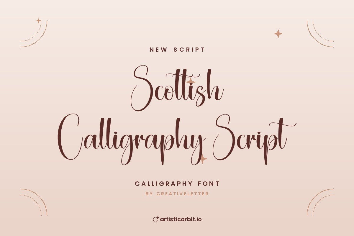 Scottish Calligraphy Script font preview